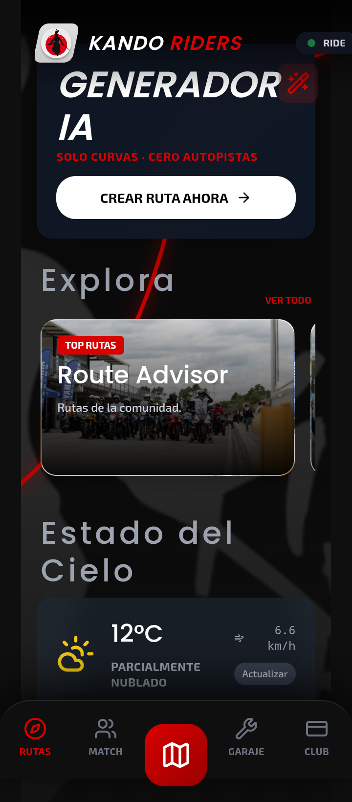 Kando Riders, app para moteros con rutas