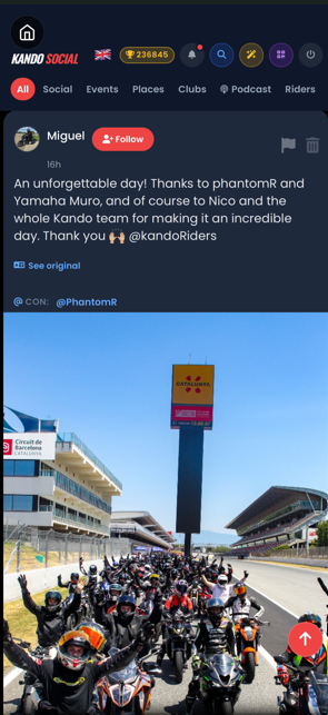 Muro social de Kando Riders
